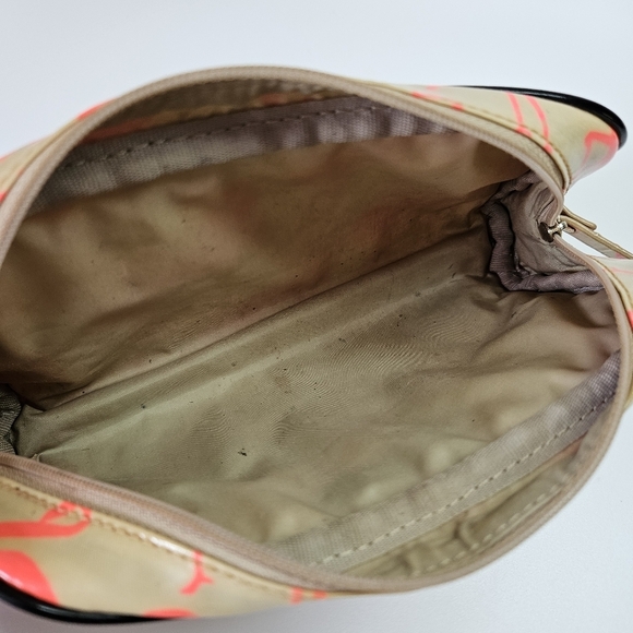 Kate Spade Neon Flamingo Cosmetic Bag Travel Toiletry Case - Picture 4 of 5